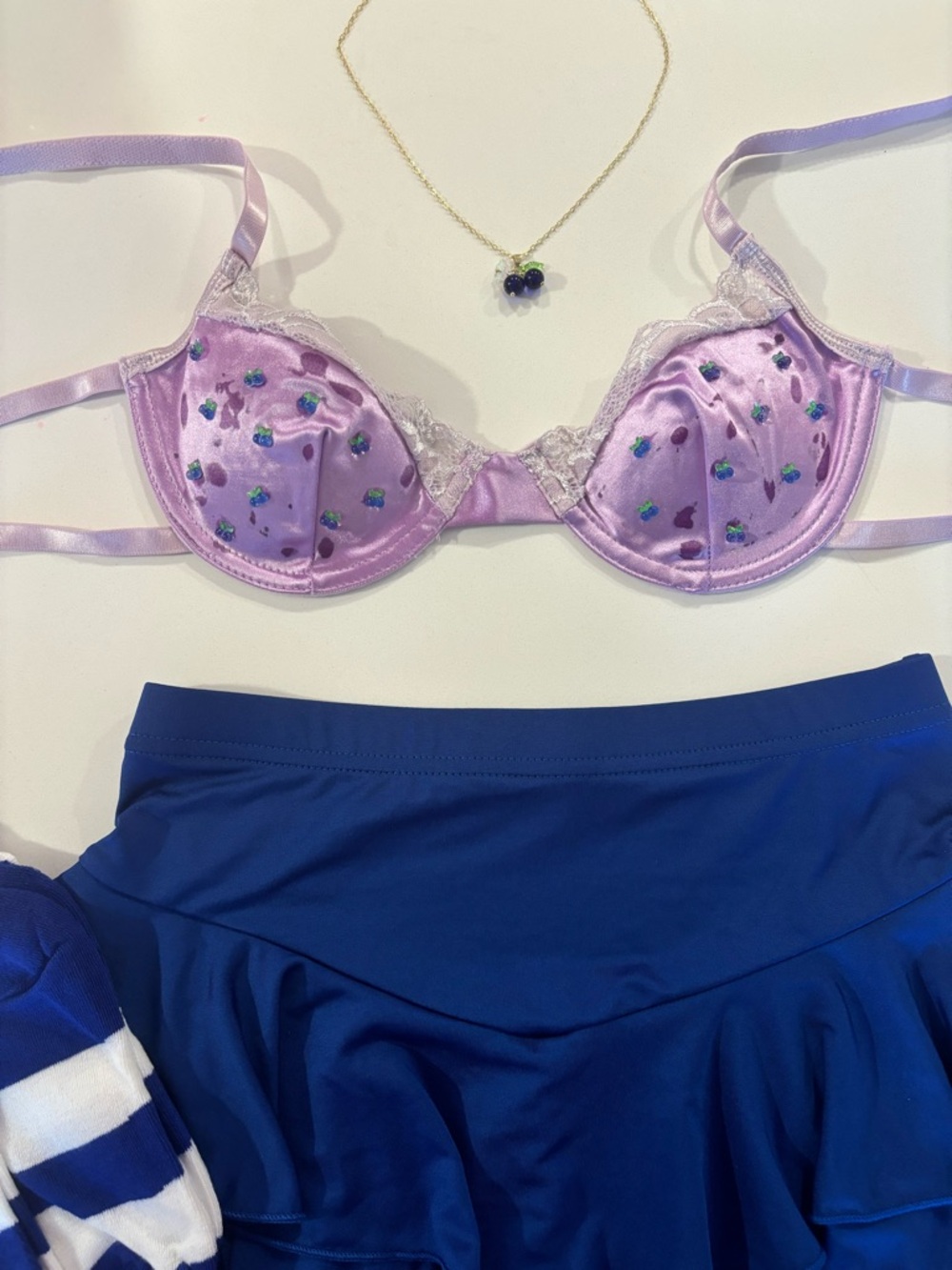 Blueberry Muffin top and skirt set
